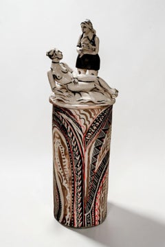 Olympia Porcelain Sculpture, Hand-Painted, 15x5.5 Inches