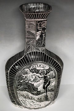 Reimagining the Divine as You. Large Carved Porcelain Vase