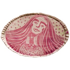 Habitación en una habitación, Retrato, Escultura de pared de porcelana tallada