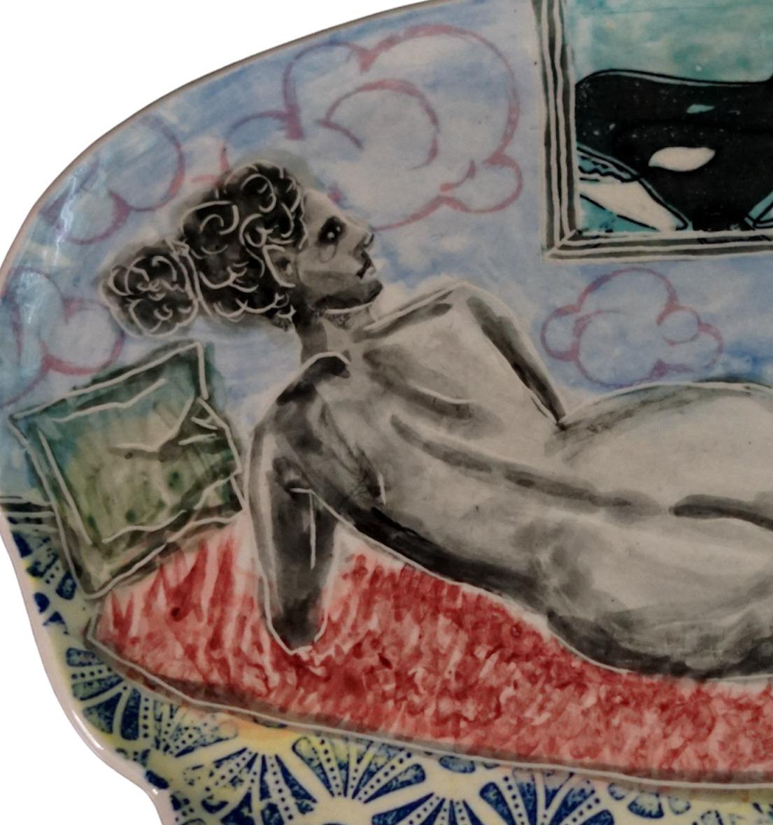 In this new series of wall plaques, titled 