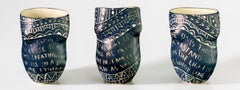 Set of 3 Porcelain Cup. From the Fragments of Our Love Story series