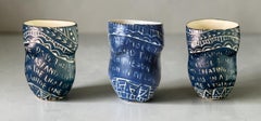 Set de 3 tazas de porcelana. De la serie Fragmentos de nuestra historia de amor