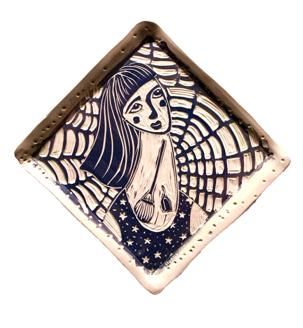 Set de 4 esculturas de porcelana para la pared - Still-Life Sculpture Beige de Alex Hodge