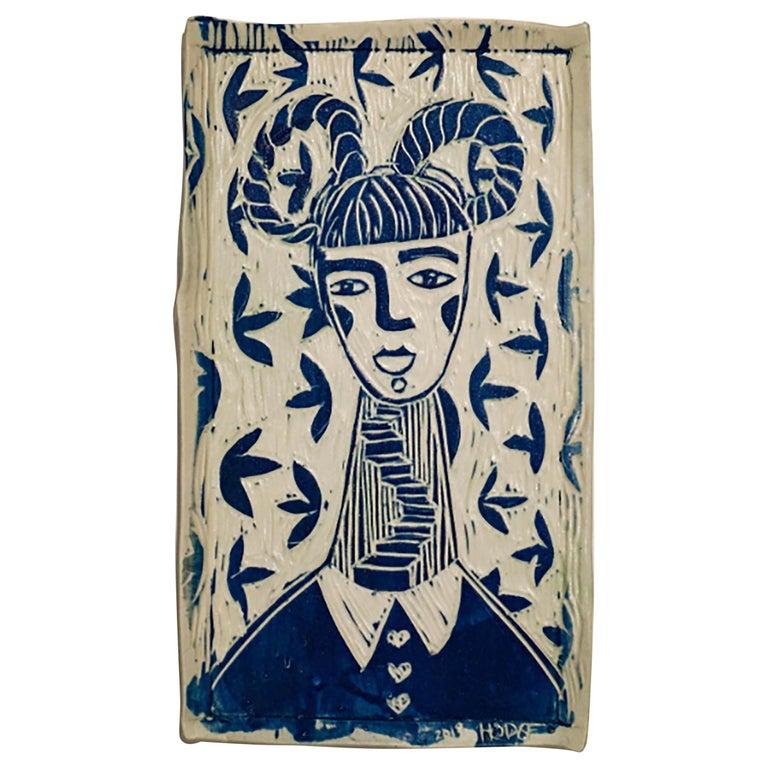 Ensemble de 6 assiettes en porcelaine poétique. Sculptures murales en vente 14