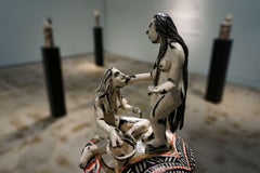 In Light of Her Series Sculptures, Porcelain, Hand-Painted, 16.5 in