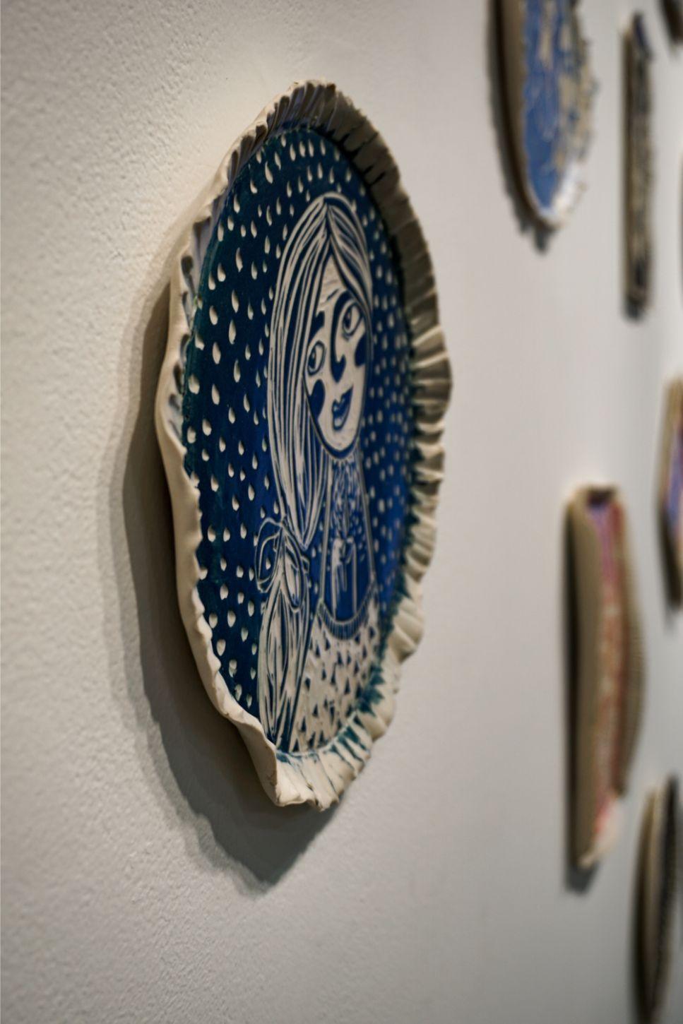 Soft Glow Portrait. Carved Porcelain Wall Sculpture For Sale 1