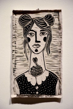 Supporting Perspective Porcelain Wall Sculpture, Figurative, 2019