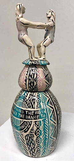 Der Tanz, geschnitzte figurative Porzellanskulptur