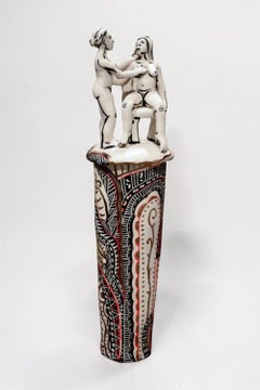 The Ecstasy of St. Teresa Porcelain Sculpture, Hand-Painted, 18 Inches