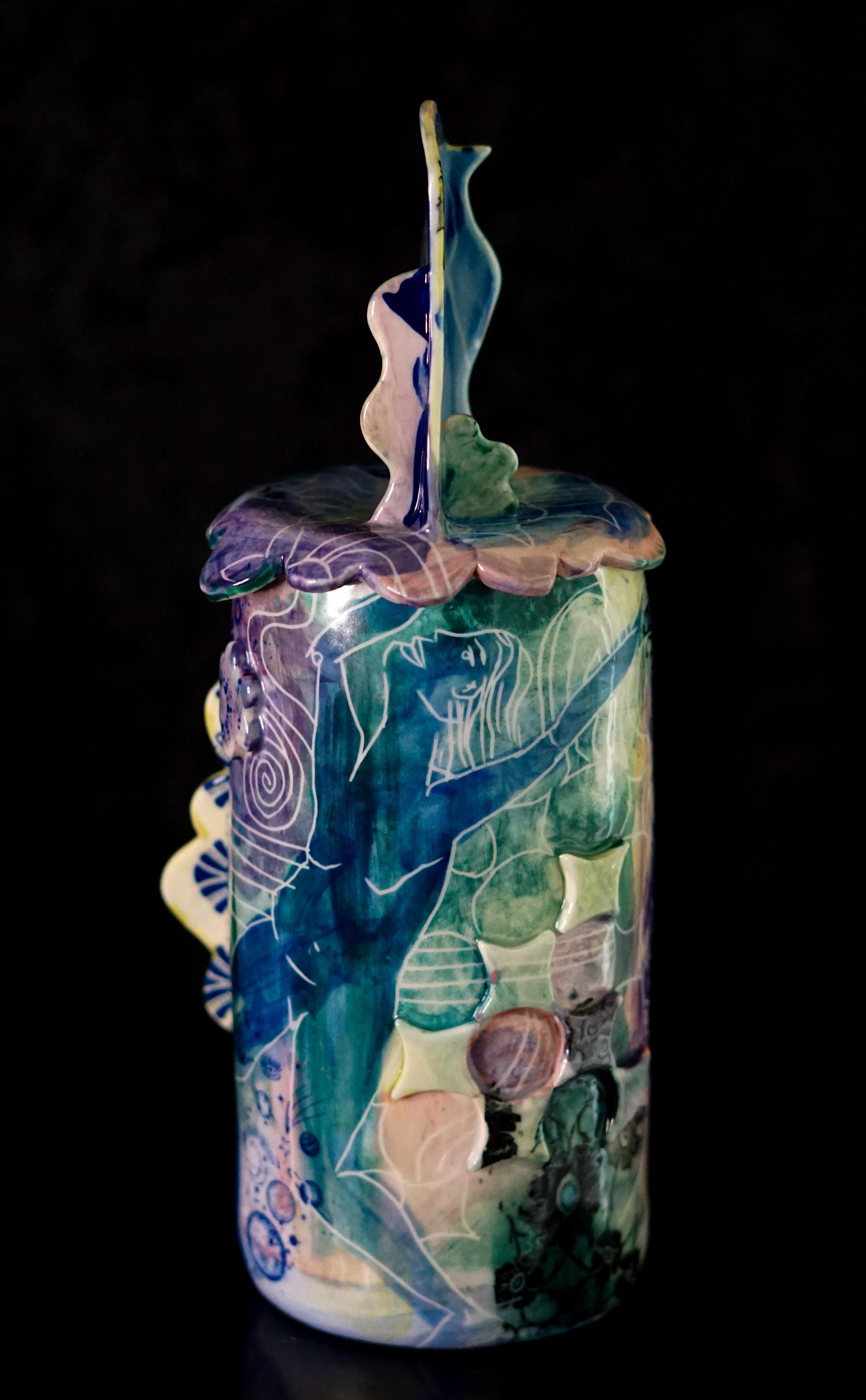 The Moon, Porcelain Jar Sculpture For Sale 12