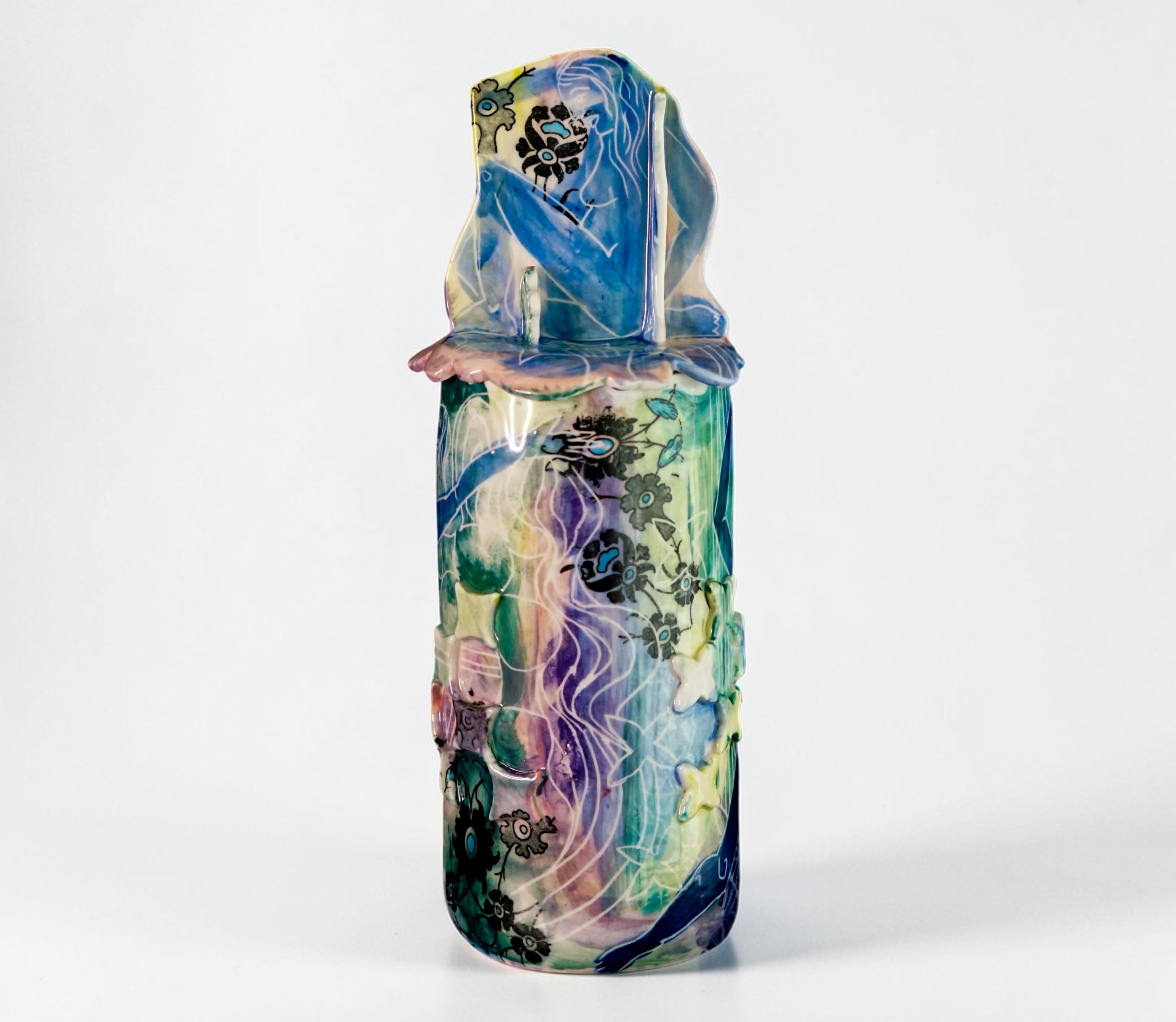The Moon Porcelain Jar Sculpture, Modern Figurative Art