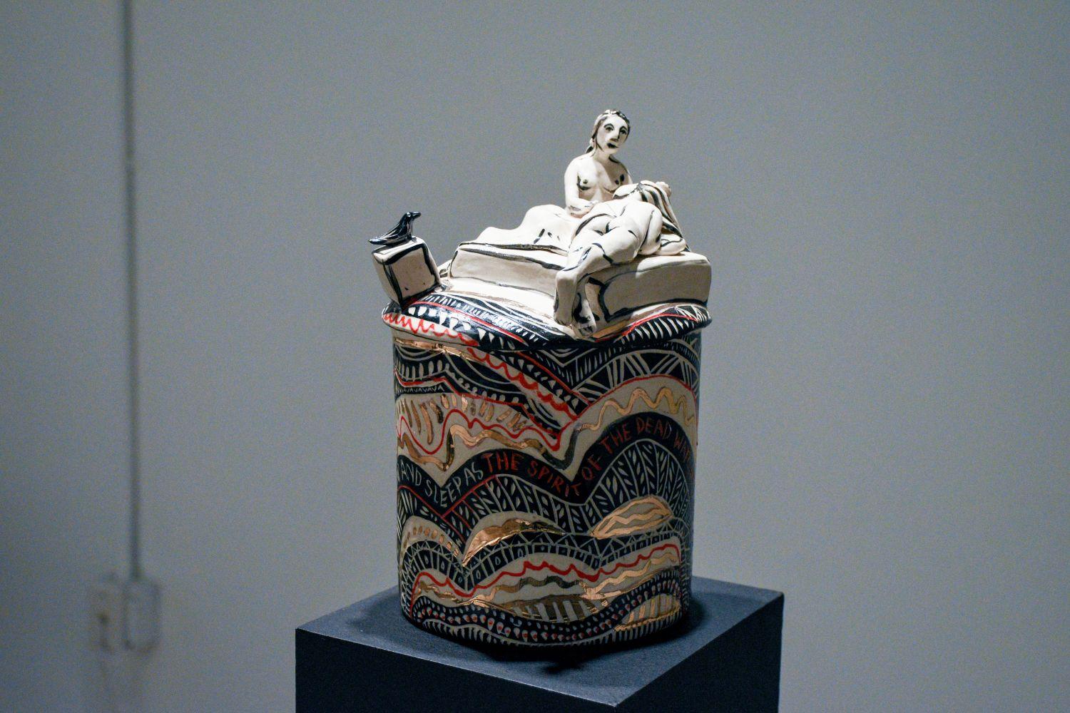 Two sculptures. The In Light of Her Series. Porcelain, with hand-painted details - Sculpture by Alex Hodge