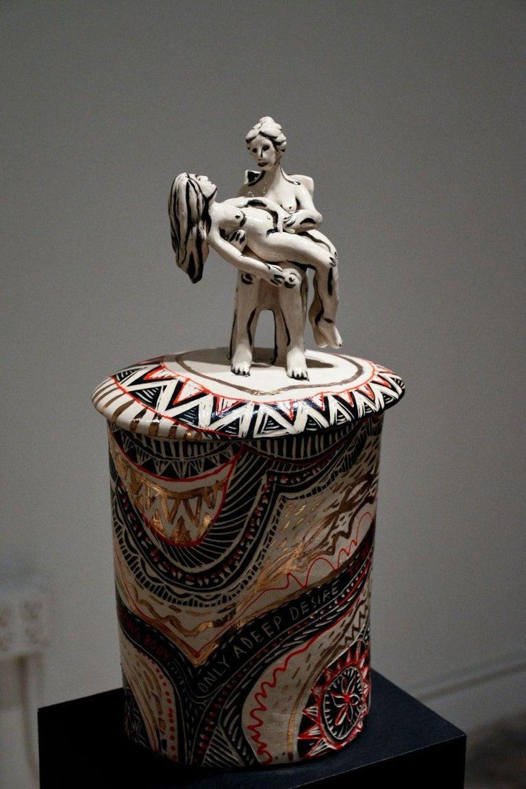 Two sculptures. The In Light of Her Series. Porcelain, with hand-painted details For Sale 1