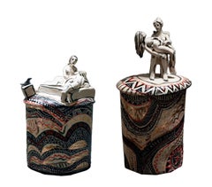 Two sculptures. The In Light of Her Series. Porcelain, with hand-painted details