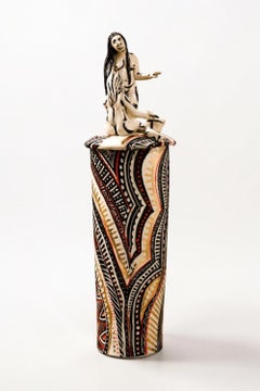 Who Washes the Feet of Mary Magdalene. Sculpture made in Porcelain, hand-painted