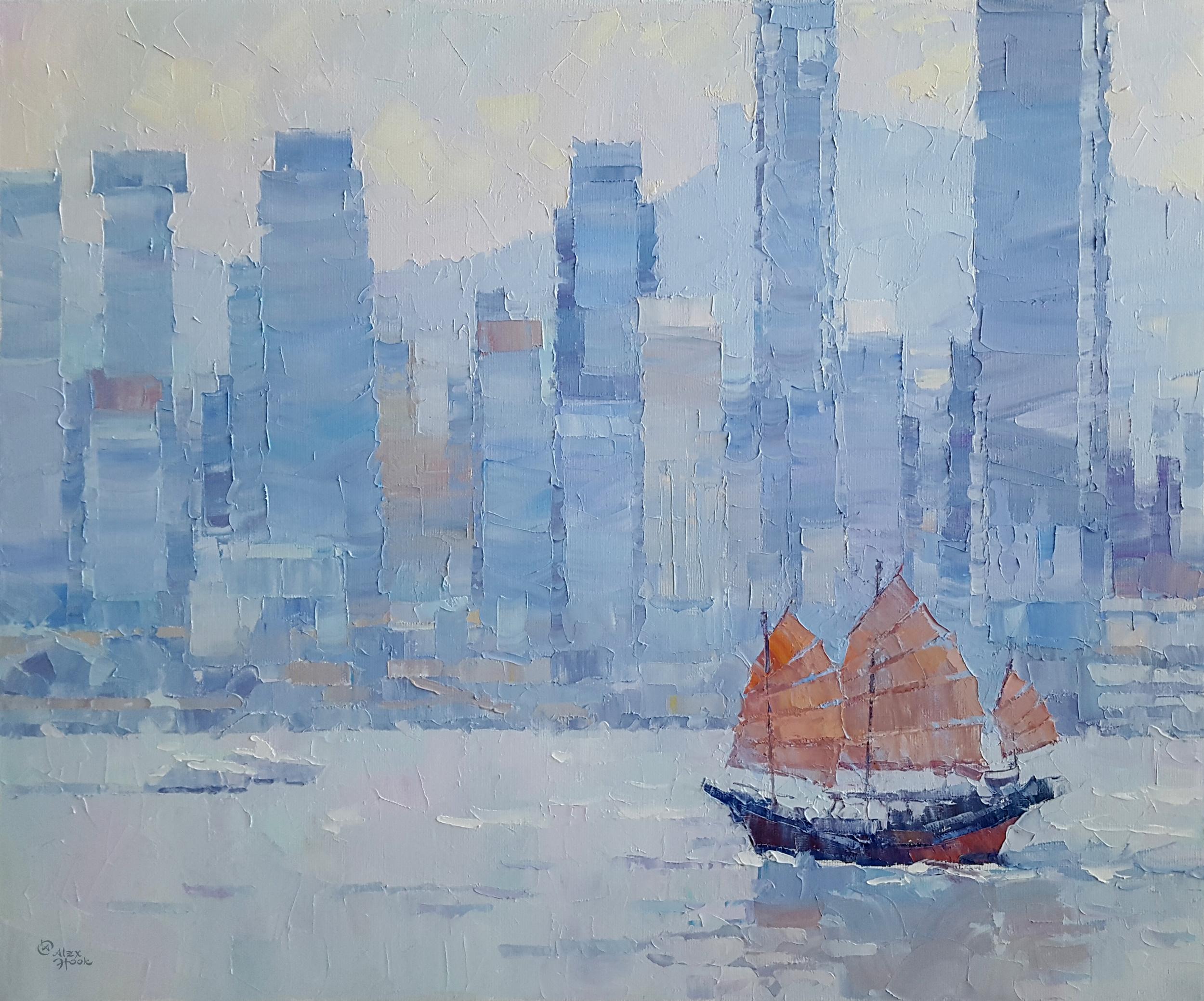 Alex Hook Krioutchkov Hong Kong Haze Abstract Landscape Painting