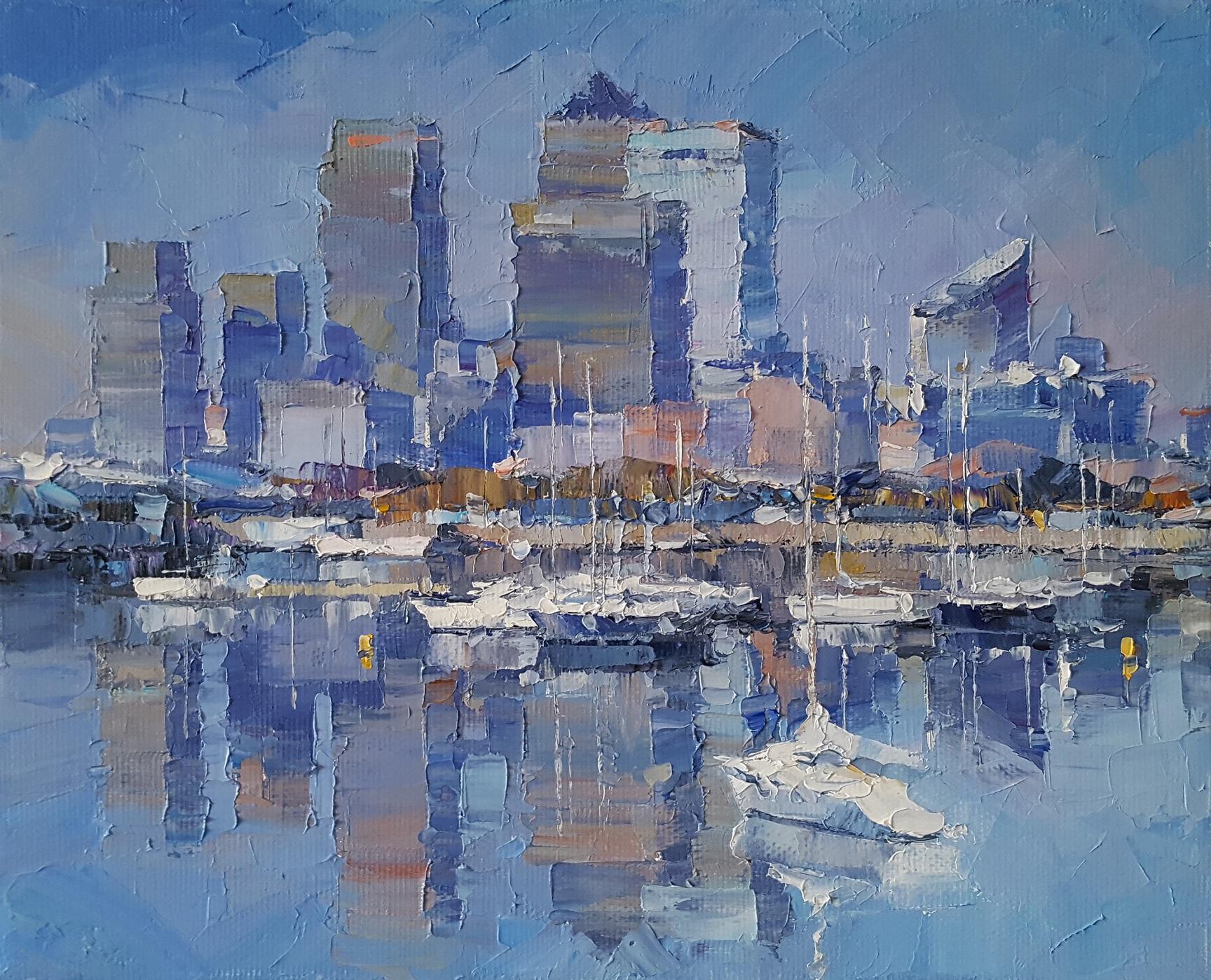 London III- Original modern abstract cityscape-oil paintings-contemporary art