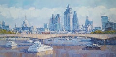 London St Pauls - cityscape landscape oil painting urban Contemporary artwork