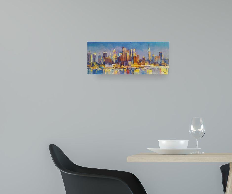 This exceptional artwork is currently on display and available for sale at Signet Contemporary Art Gallery and online.

Enter a realm of luminous beauty and urban splendor with Alex Hook Krioutchkov's captivating cityscape masterpiece, 