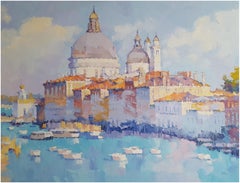 Venice XXVI - original artwork landscape abstract expressionism textured modern