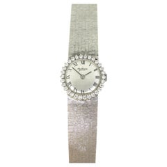 Vintage Alex Hüning Lady Diamond White Gold Manual Wind Wristwatch