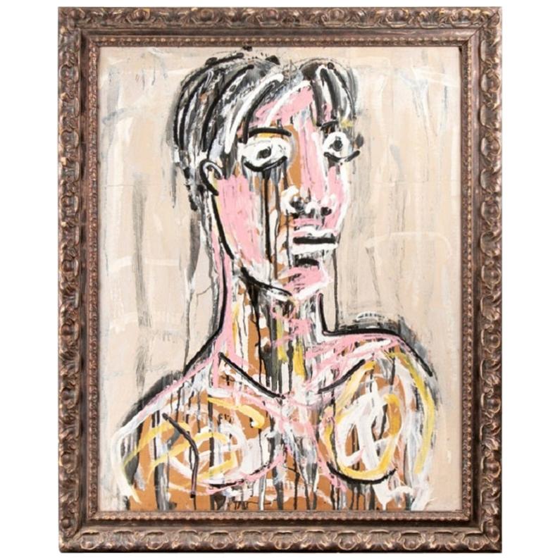 Alex Itin '20th-21st Century' Contemporary Acrylic on Board, Torso Portrait For Sale