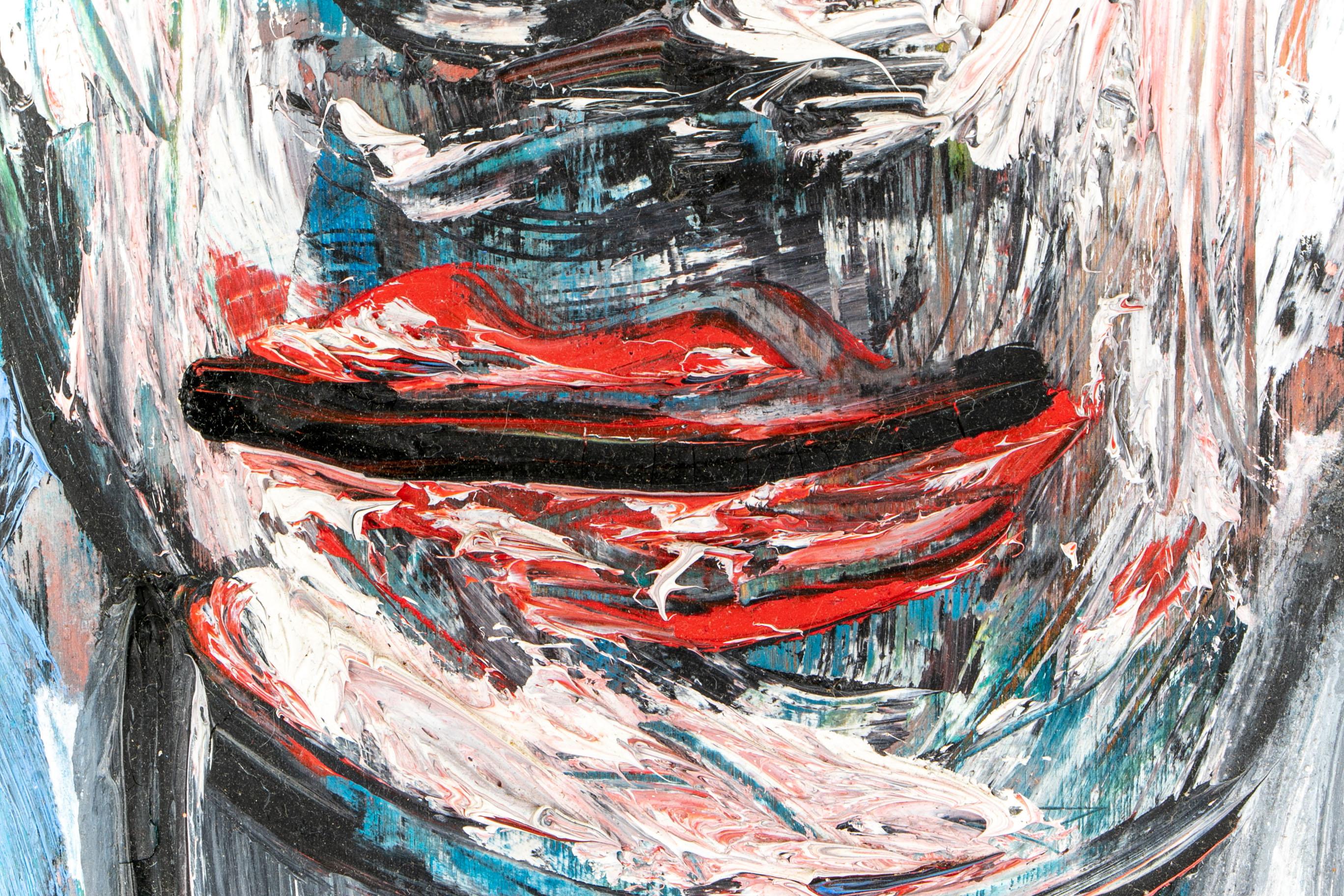 Mid-Century Modern Alex Itin ‘American, 20th-21st Century’ Contemporary Acrylic on Panel, Portrait For Sale