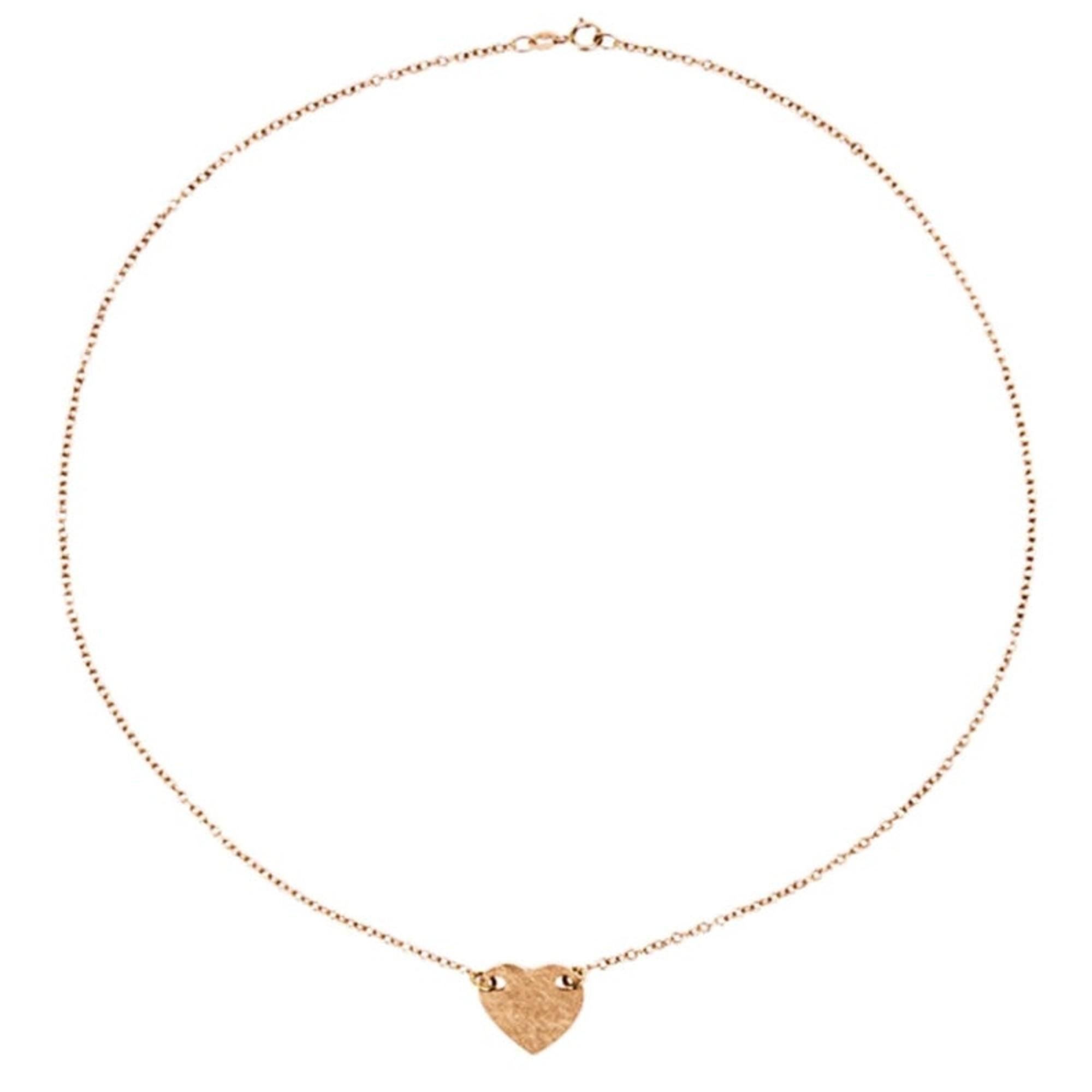 Collana con ciondolo a cuore in oro rosa 18 carati di Alex Jona in vendita 1