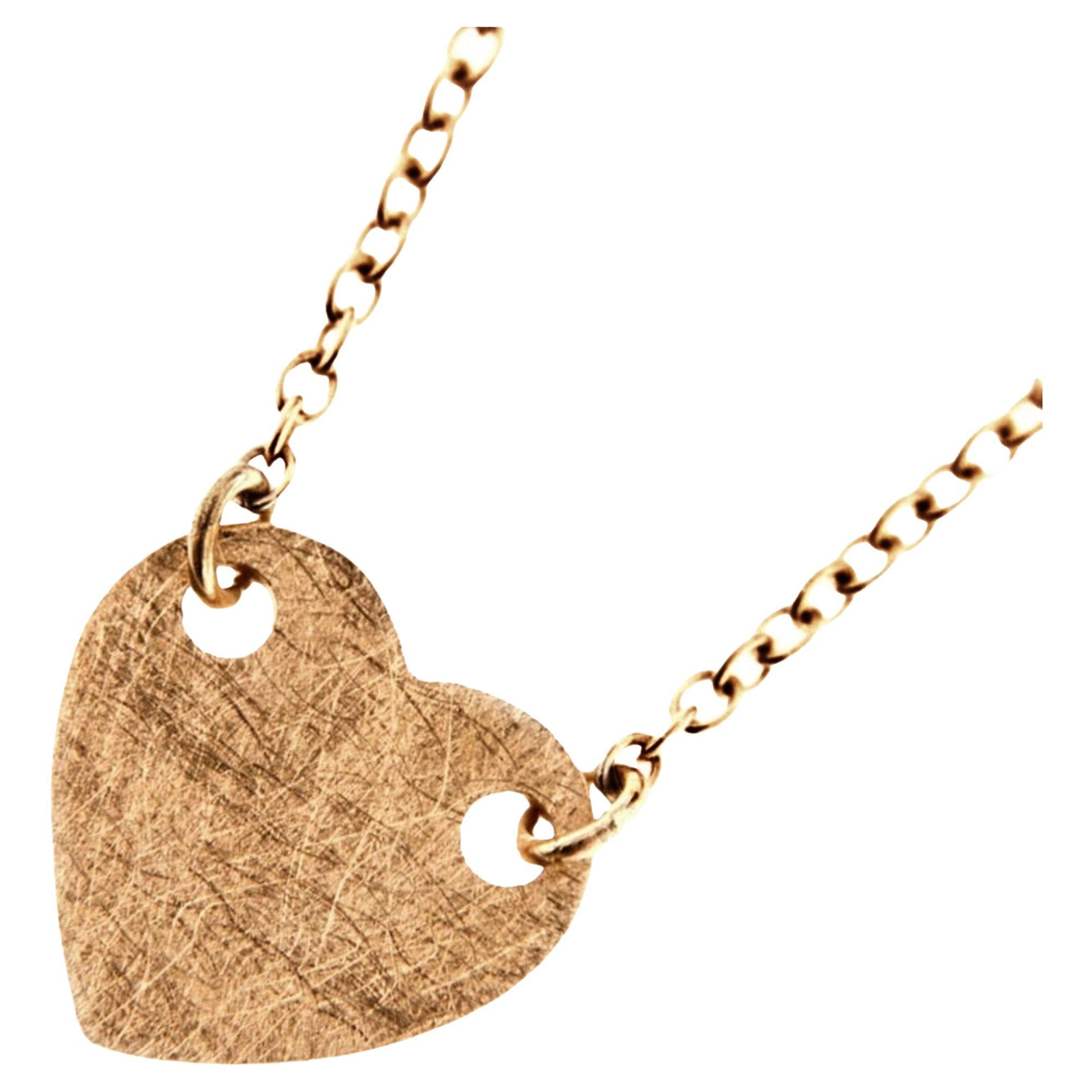 Alex Jona 18 Karat Rose Gold Heart Pendant Necklace