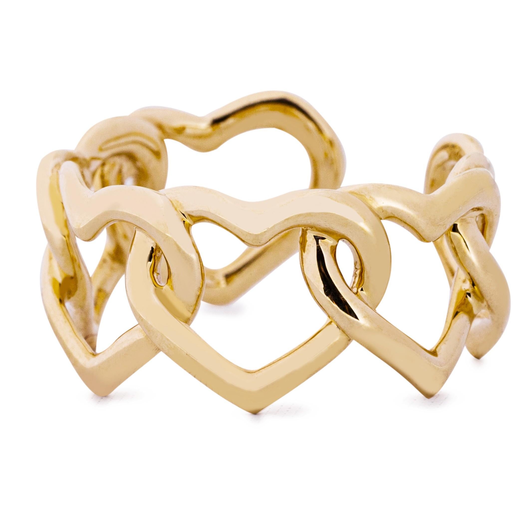 interlocking hearts ring