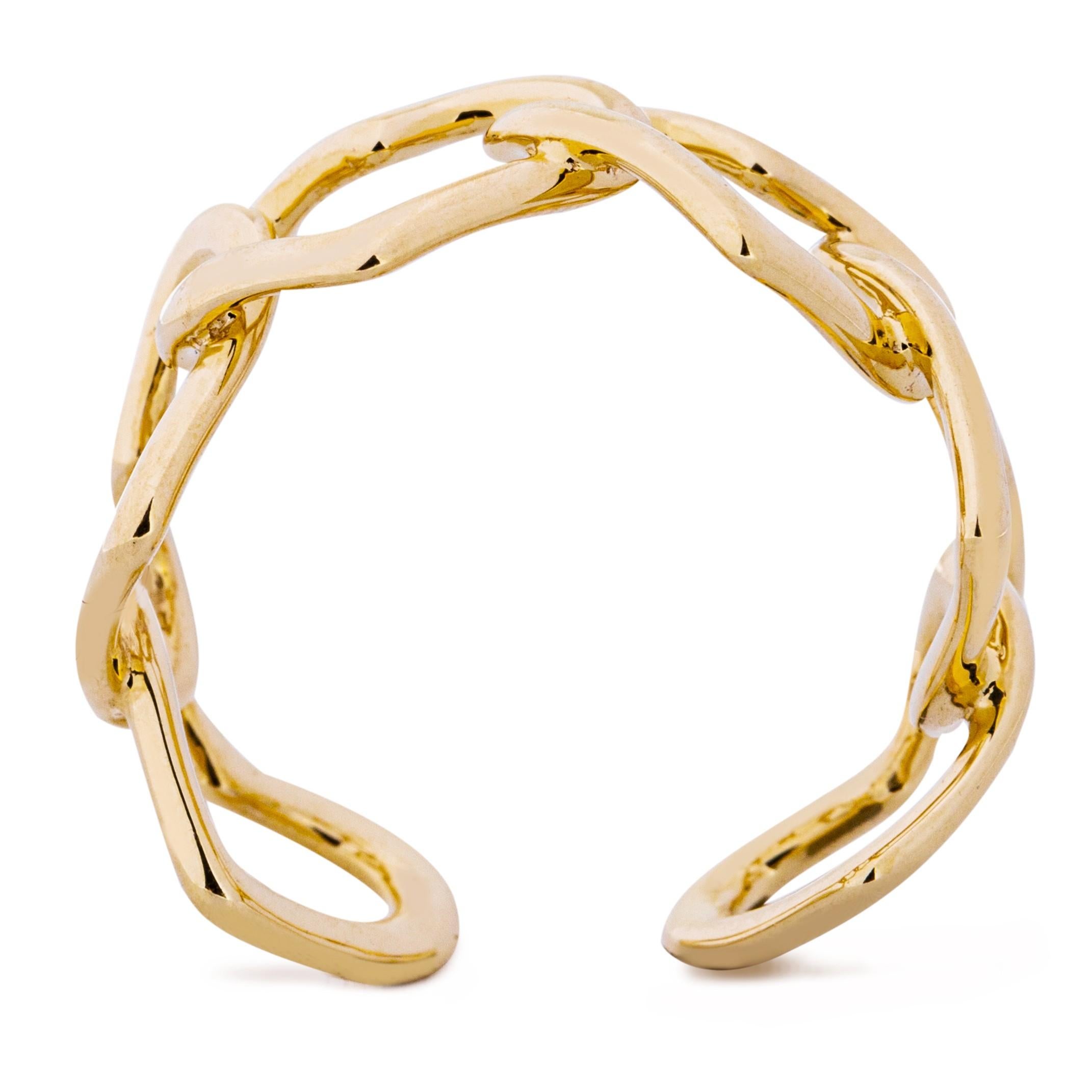 Alex Jona, bague à anneau ouvert en or rose 18 carats avec cœurs imbriqués en vente 1