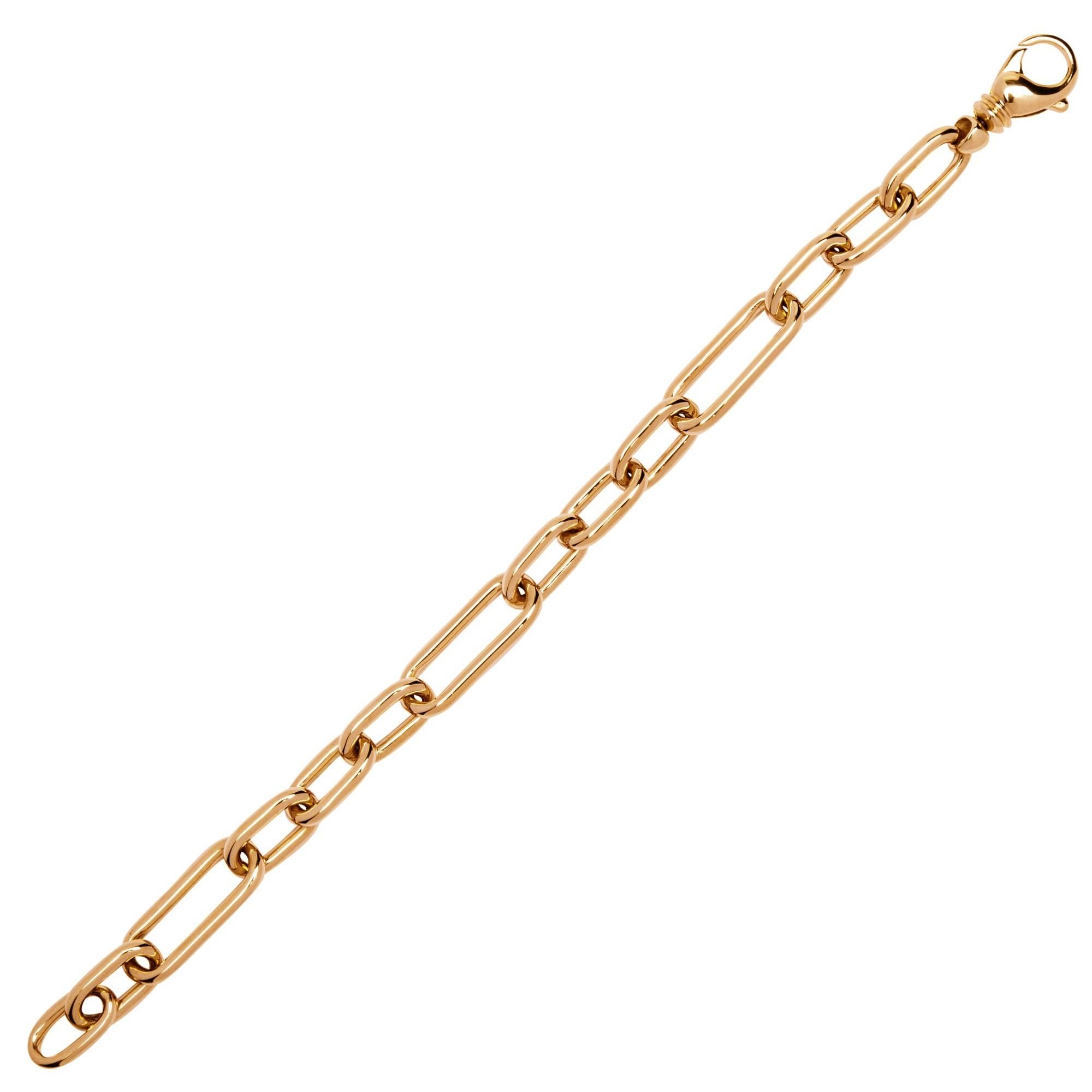 Alex Jona 18 Karat Rose Gold Link Chain Bracelet In New Condition For Sale In Torino, IT