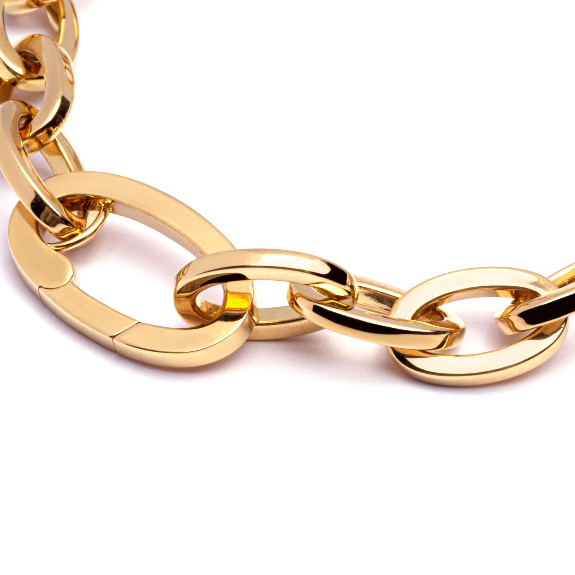 Alex Jona 18 Karat Rose Gold Link Chain Bracelet For Sale 2
