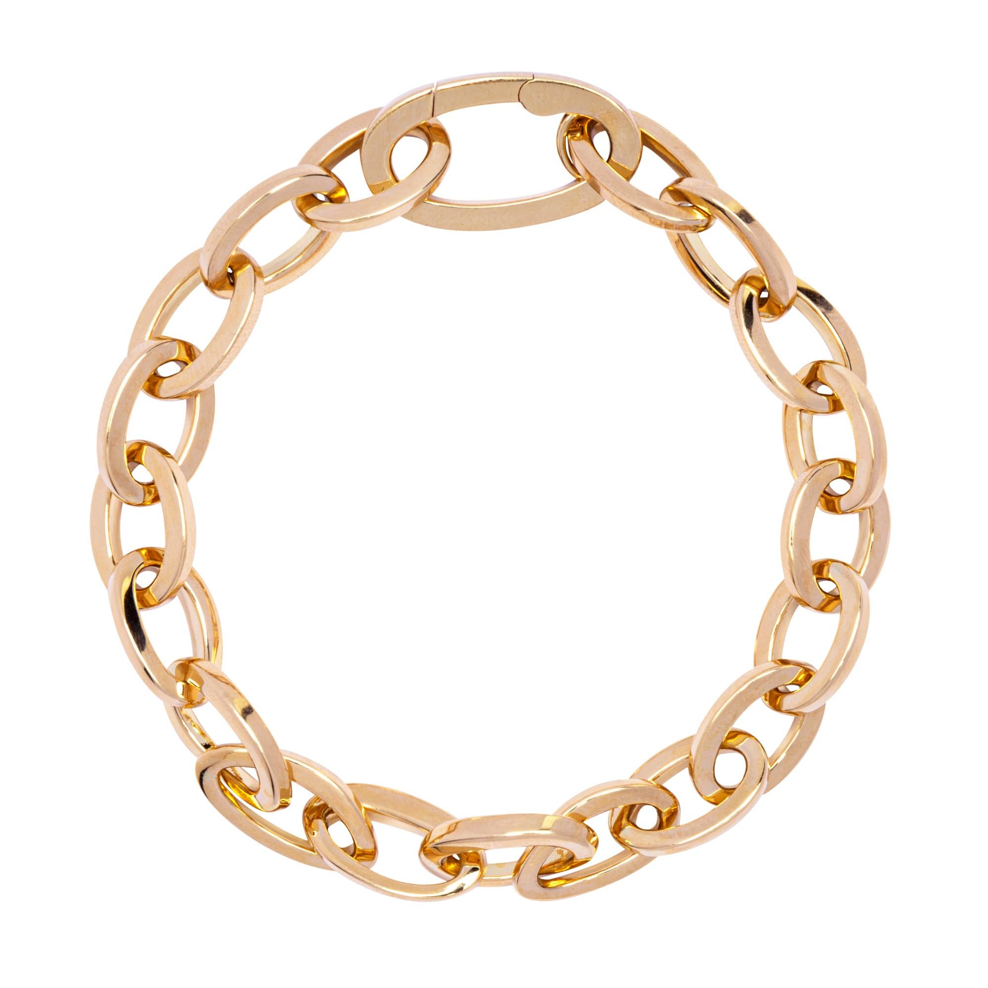 Alex Jona 18 Karat Rose Gold Link Chain Bracelet For Sale at 1stDibs ...