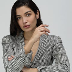 Alex Jona 18 Karat Rose Gold Open Circle Brown Diamond Ring