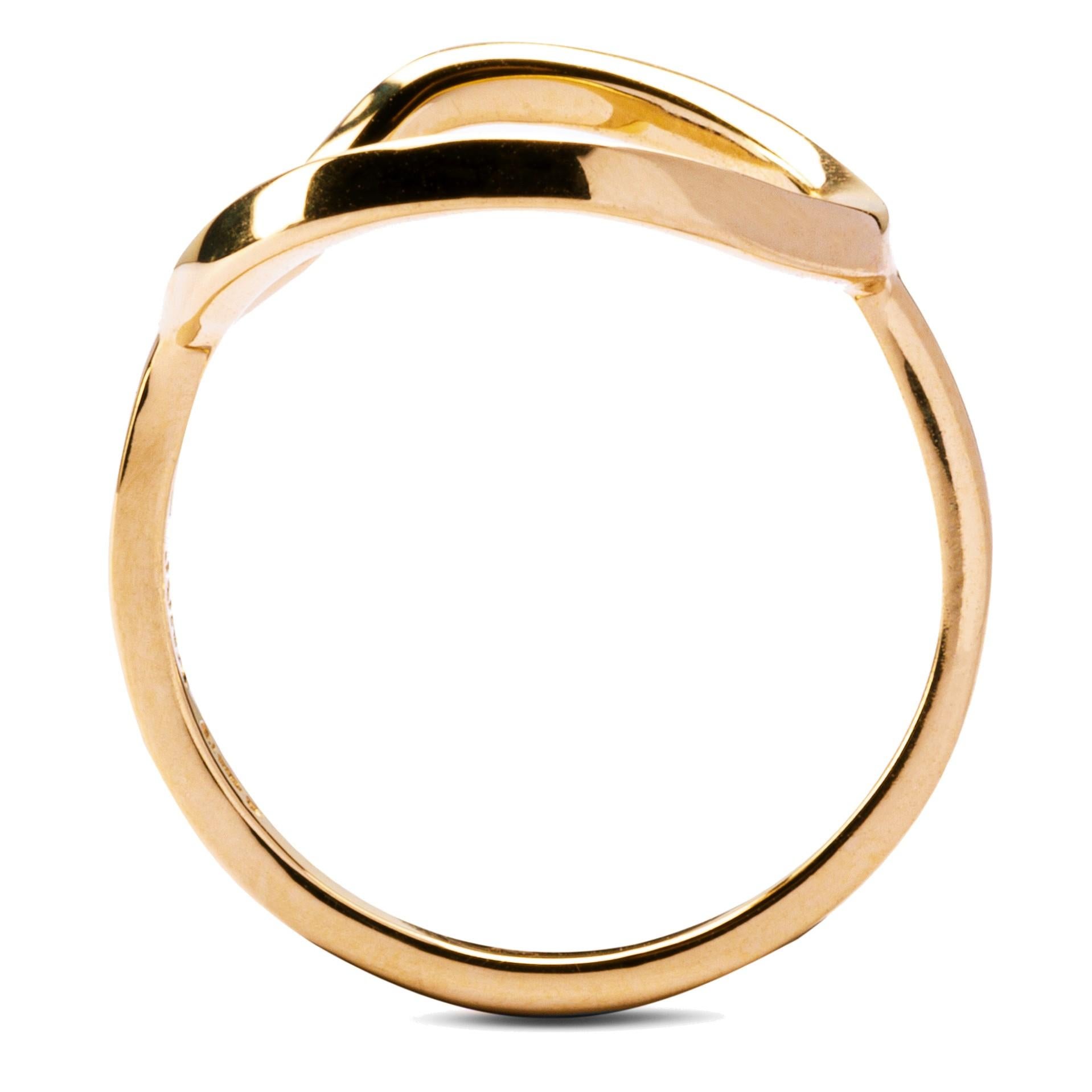Alex Jona 18 Karat Rose Gold Open Circle Hoop Ring In New Condition For Sale In Torino, IT