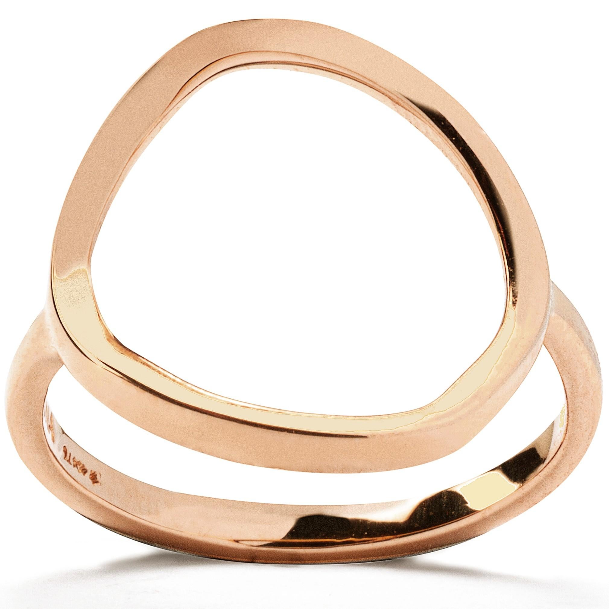 Offener Kreiser Creolenring aus 18 Karat Roségold von Alex Jona