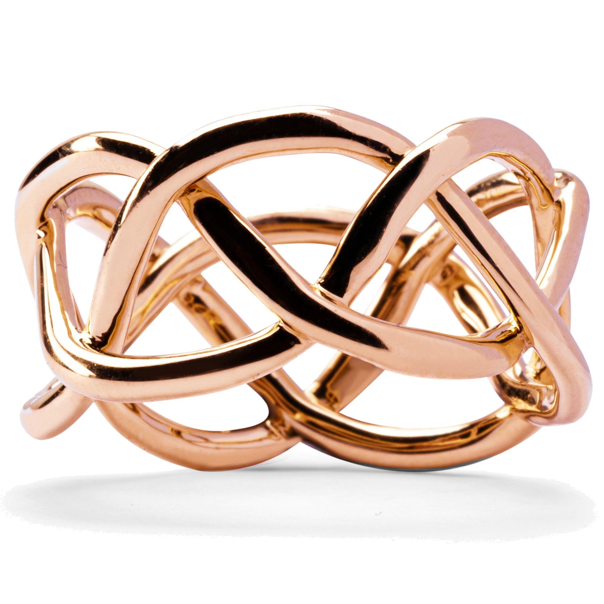 Women's Alex Jona 18 Karat Rose Gold Treillage Band Ring For Sale