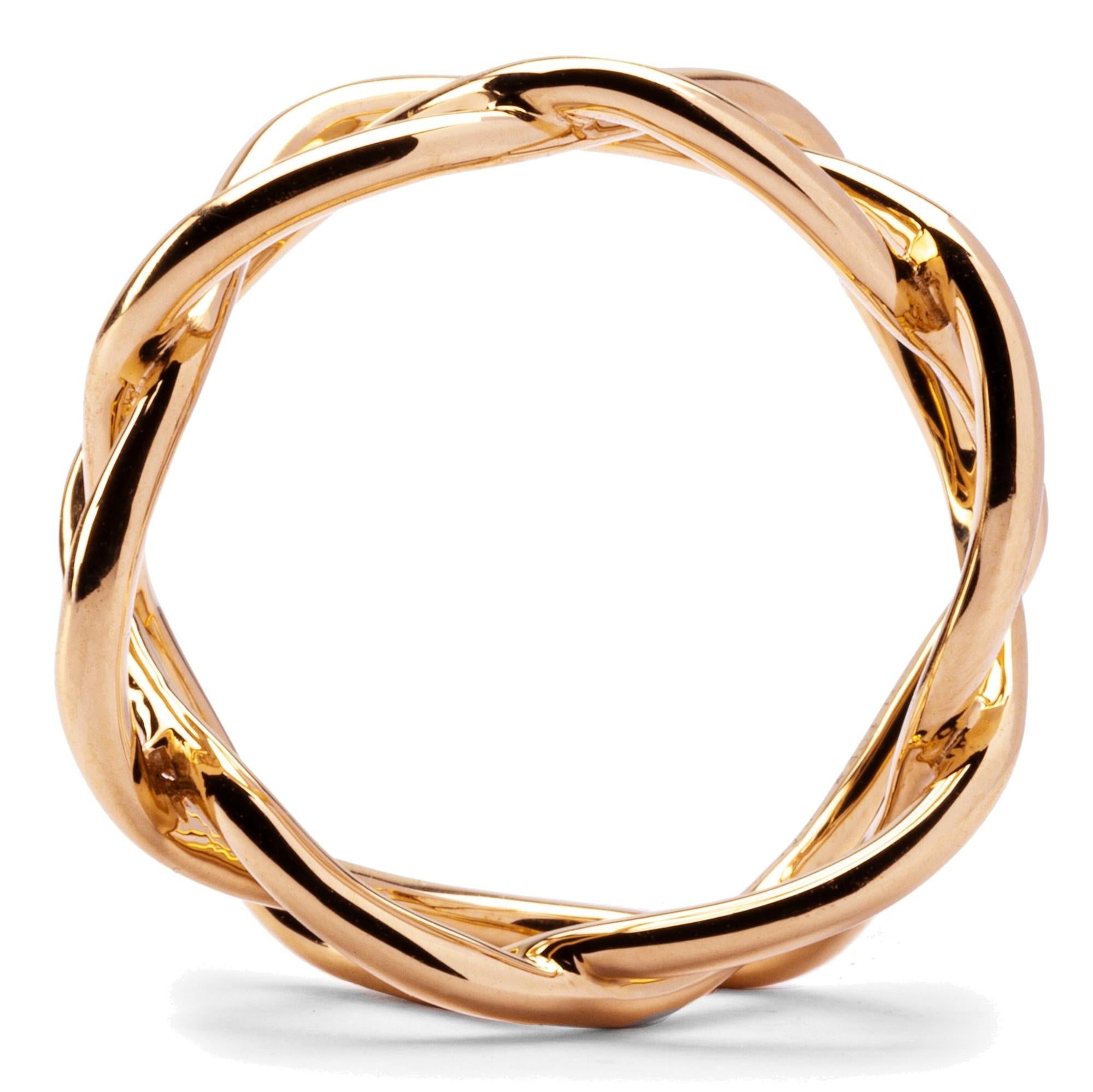 Alex Jona 18 Karat Rose Gold Treillage Band Ring For Sale 2