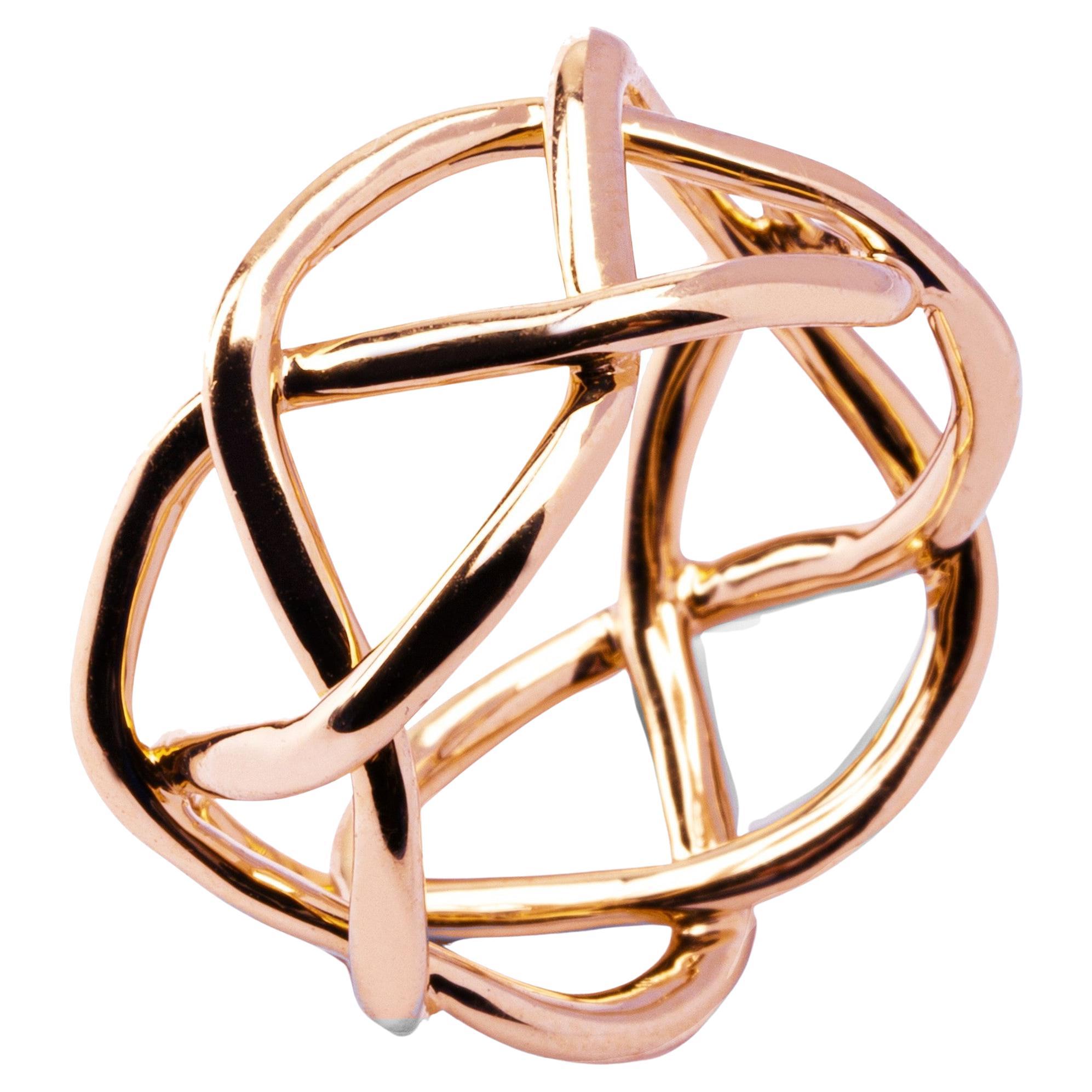 Alex Jona 18 Karat Rose Gold Treillage Band Ring