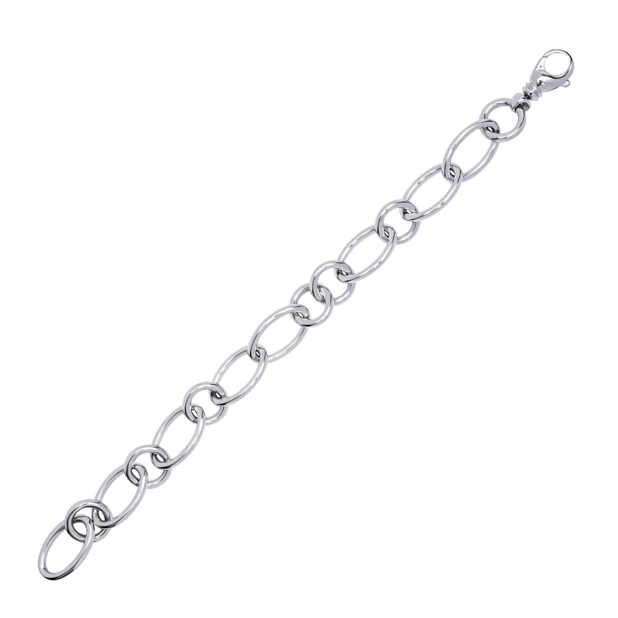 Bracciale a catena A Link in oro bianco 18 carati di Alex Jona In condizioni Nuovo in vendita a Lugano, CH