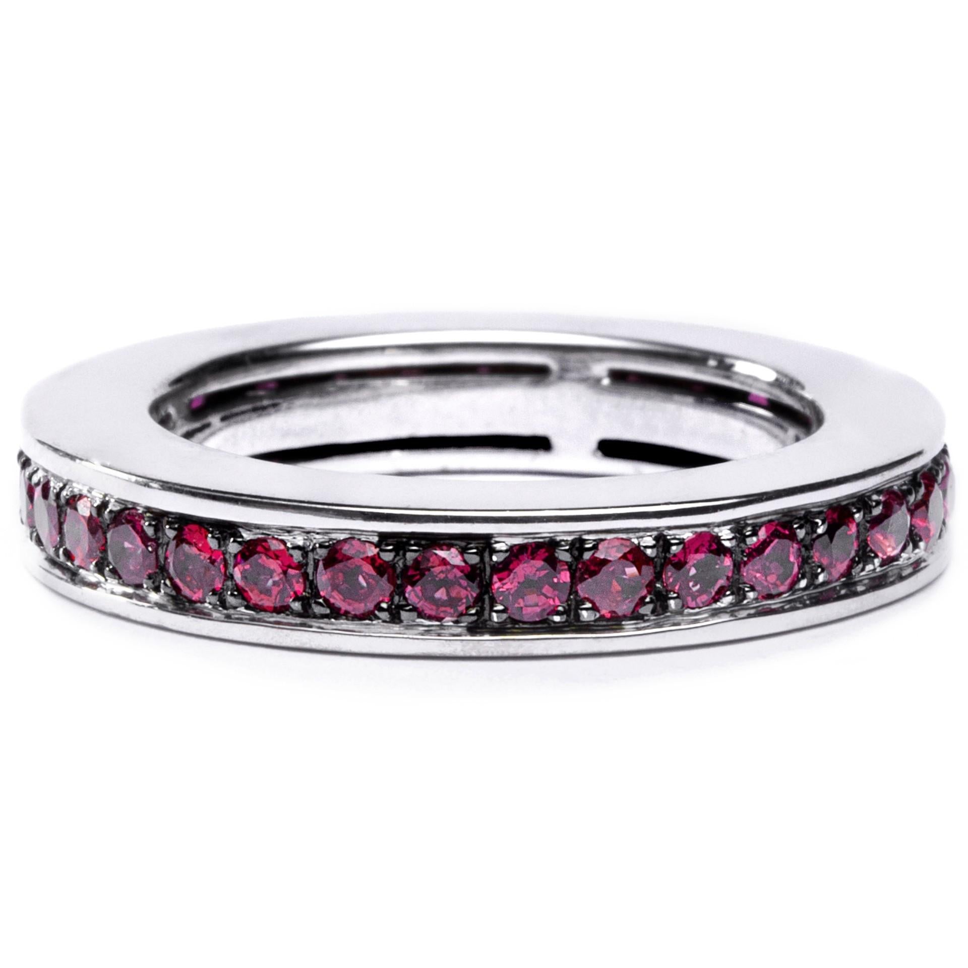 amethyst eternity band white gold