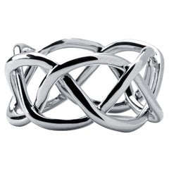 Alex Jona 18 Karat White Gold Treillage Band Ring