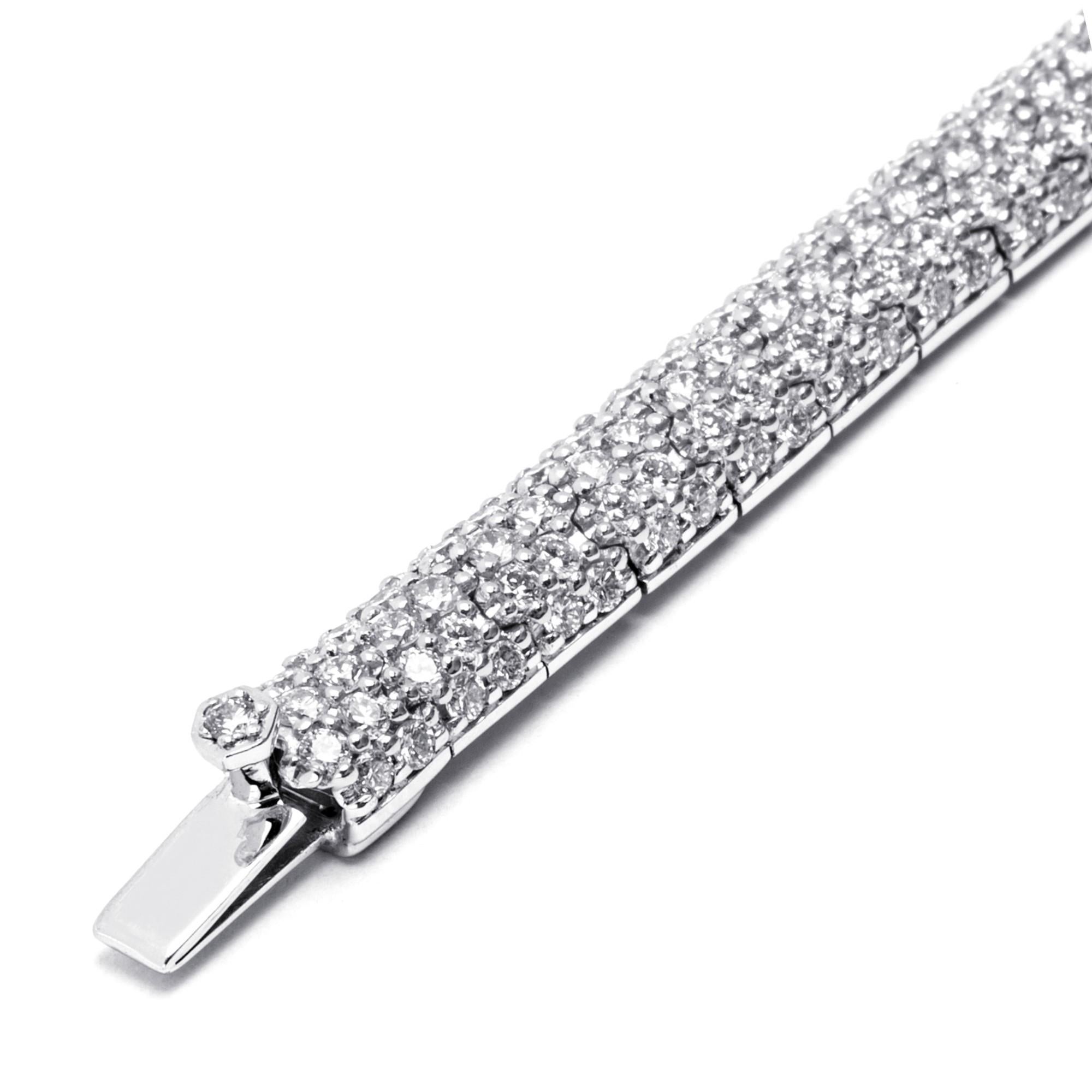 Bracelet Alex Jona en or blanc 18 carats et diamants blancs Unisexe en vente