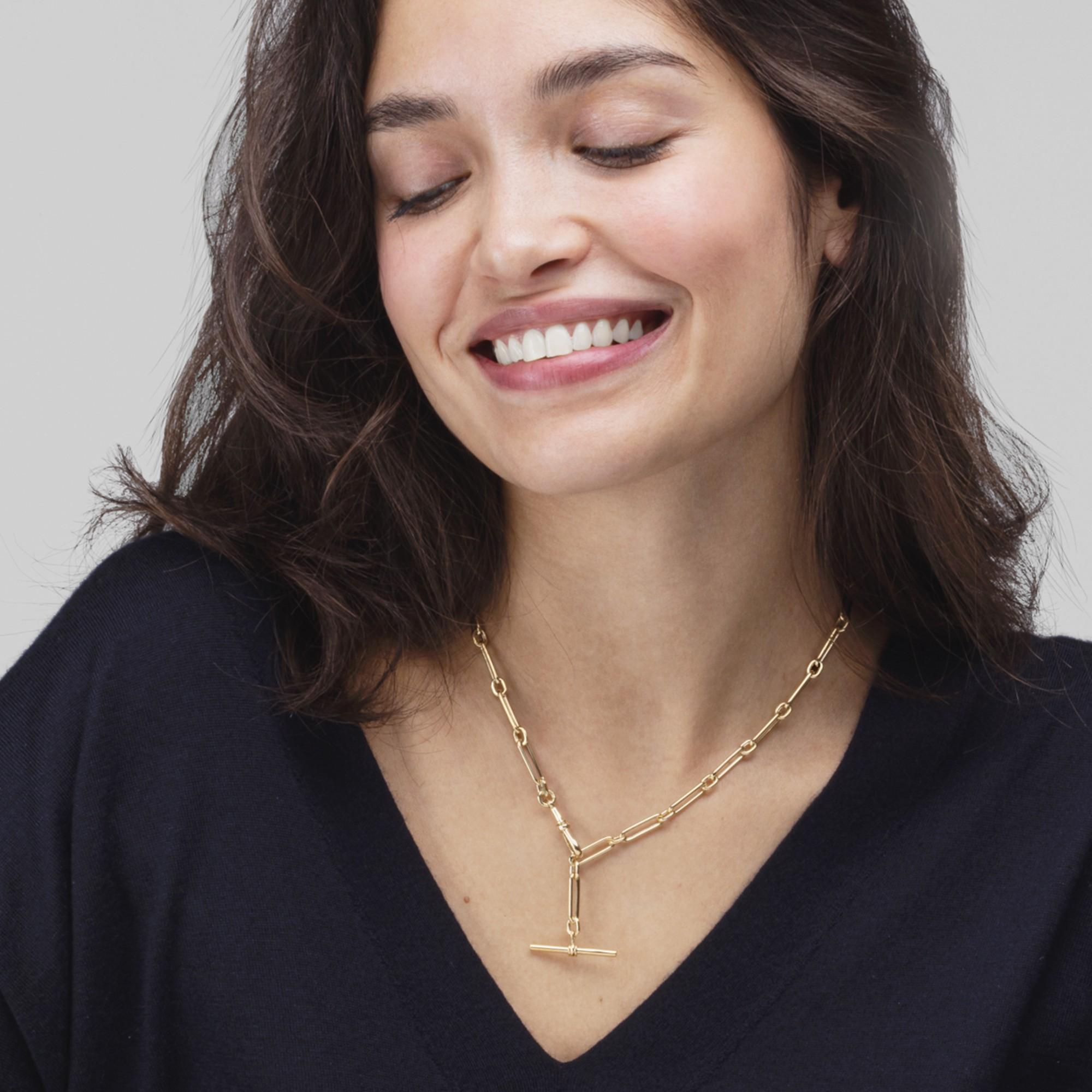 Collier à maillons de montre en or jaune 18 carats Albert Link en vente 1