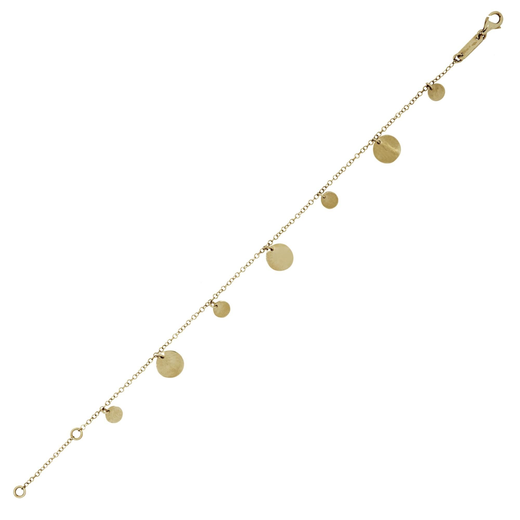 Alex Jona 18 Karat Yellow Gold Charm Chain Bracelet In New Condition For Sale In Torino, IT