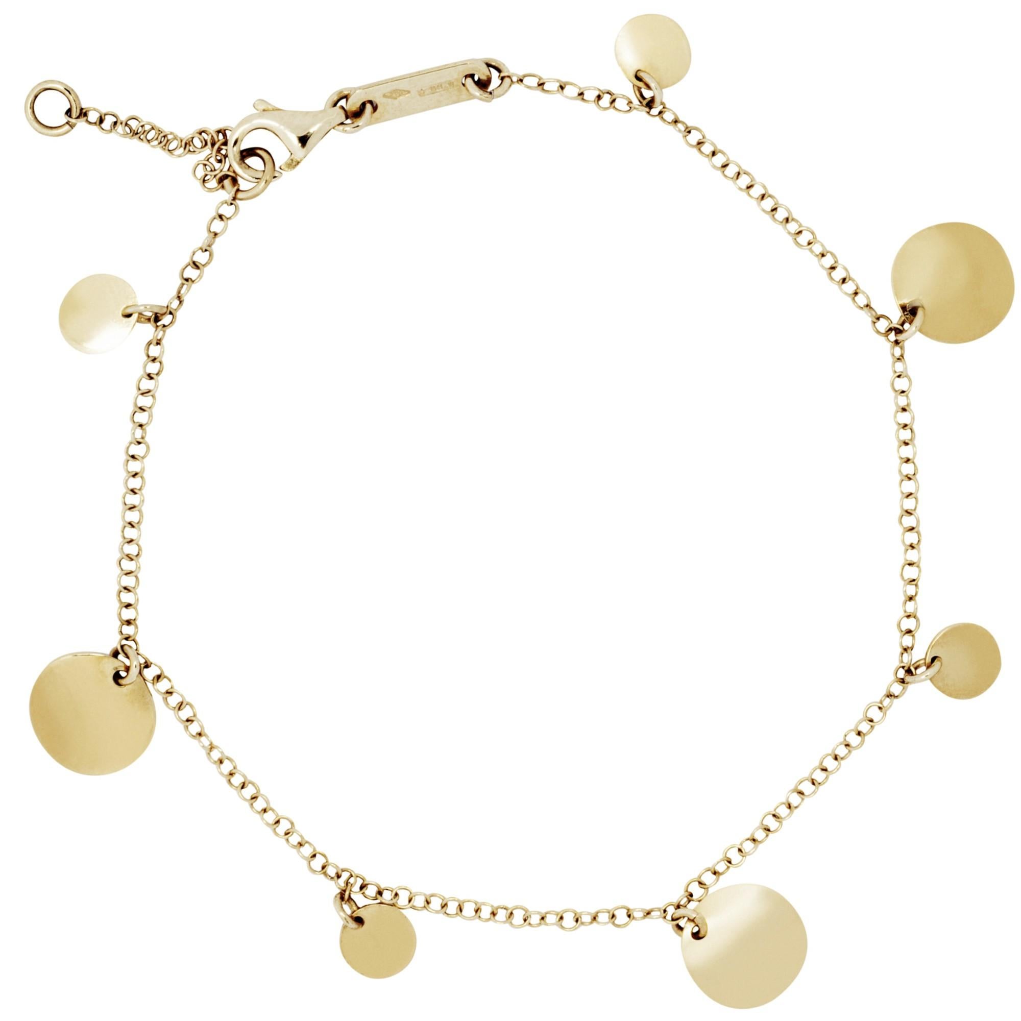 Alex Jona 18 Karat Gelbgold Charm-Kette-Armband