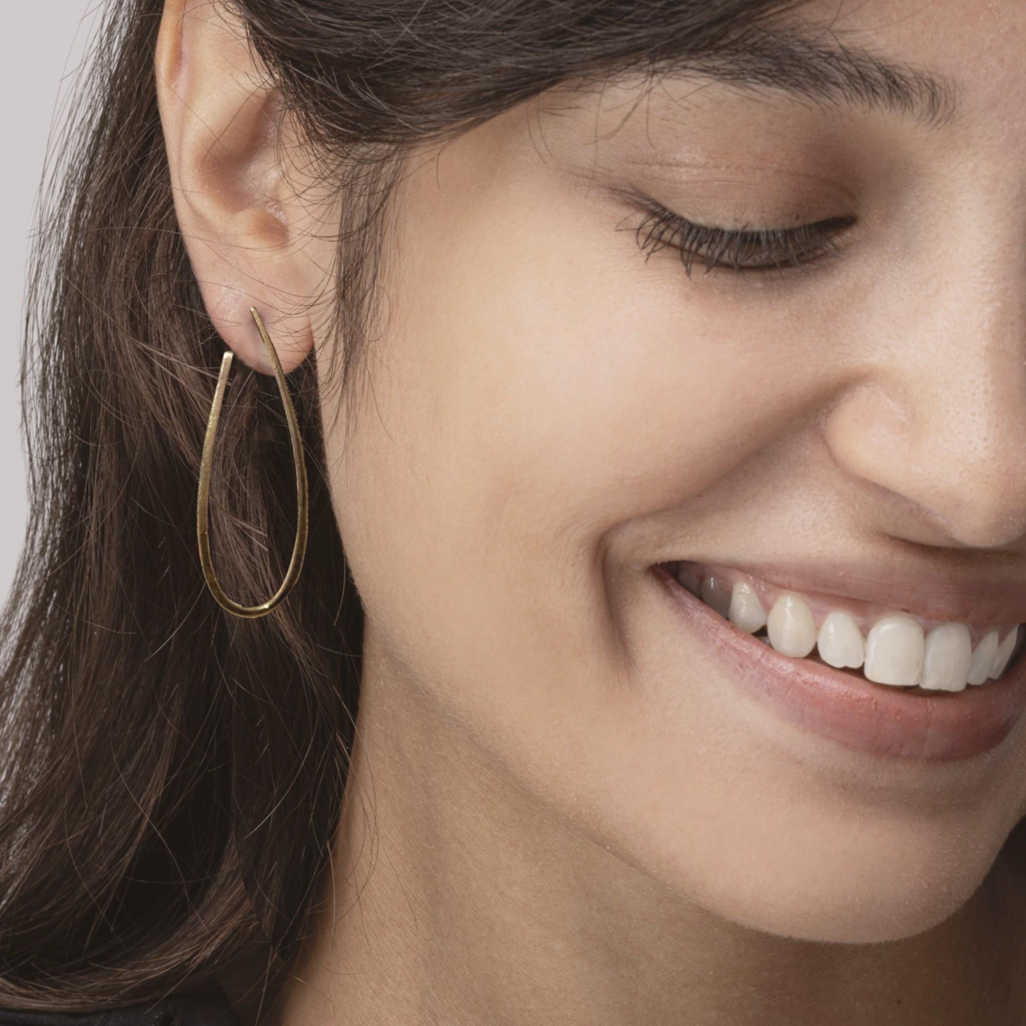 Women's or Men's Alex Jona 18 Karat Yellow Gold Dangle Pendant Earrings For Sale