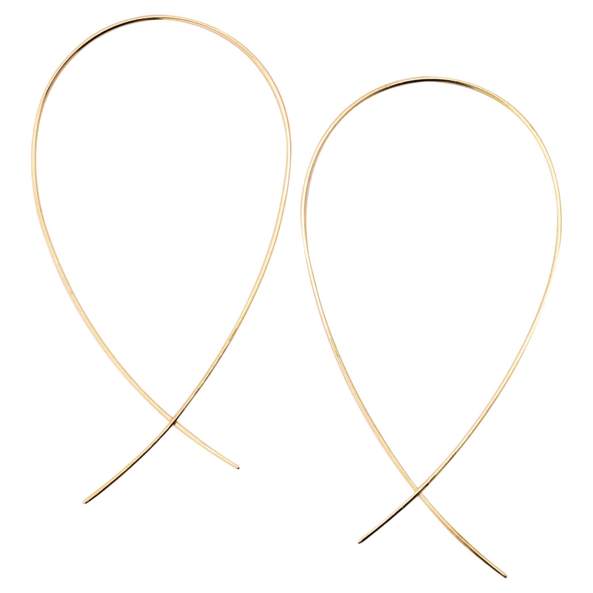 Alex Jona, pendants d'oreilles pendants en or jaune 18 carats en vente