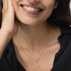 Alex Jona 18 Karat Yellow Gold Dog Bone Chain Necklace Pendant